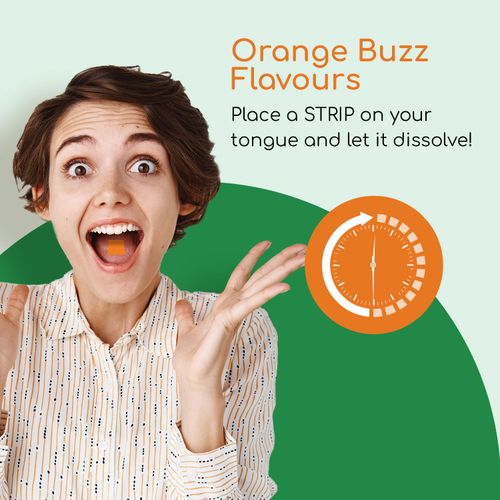 B12+ ProStrip® - Vegan Orange Strips, 1500mcg, Fast Absorption, No Water Needed