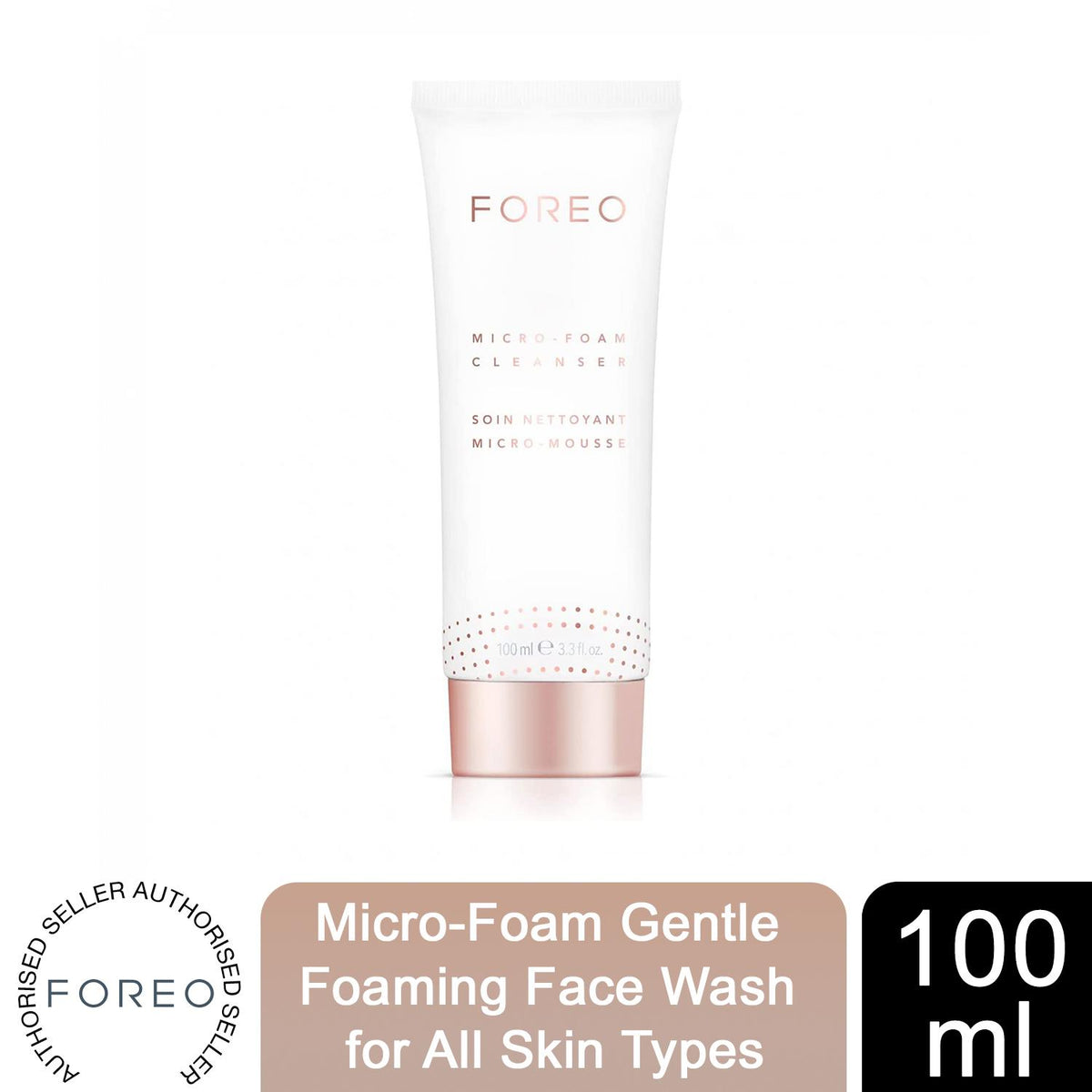 FOREO Micro-Foam Cleanser: Gentle, Hydrating Face Wash for All Skin Types - 100ml