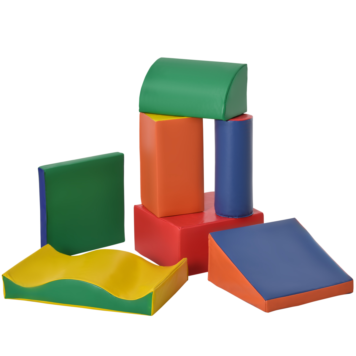 HOMCOM 7-Piece Kids Foam Puzzle Blocks - Fun Learning & Playtime!