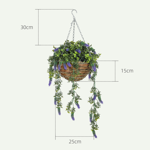 Vibrant Lavender Basket Set: Year-Round Elegance Without the Maintenance!
