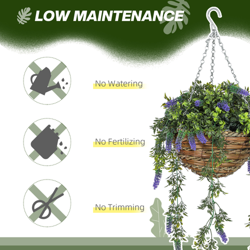 Vibrant Lavender Basket Set: Year-Round Elegance Without the Maintenance!